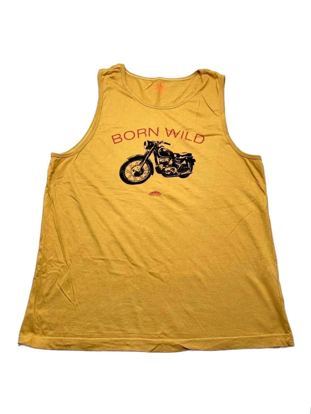 Northwest Territory Men's Yellow 'Born Wild' Motorcycle Graphic Tank Top Size L